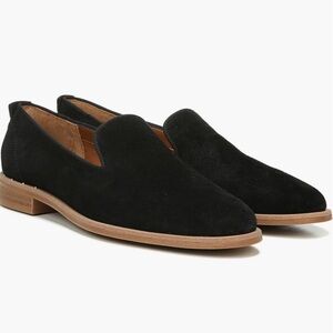 Franco Sarto Jeena Slip-On Suede Loafers in Black